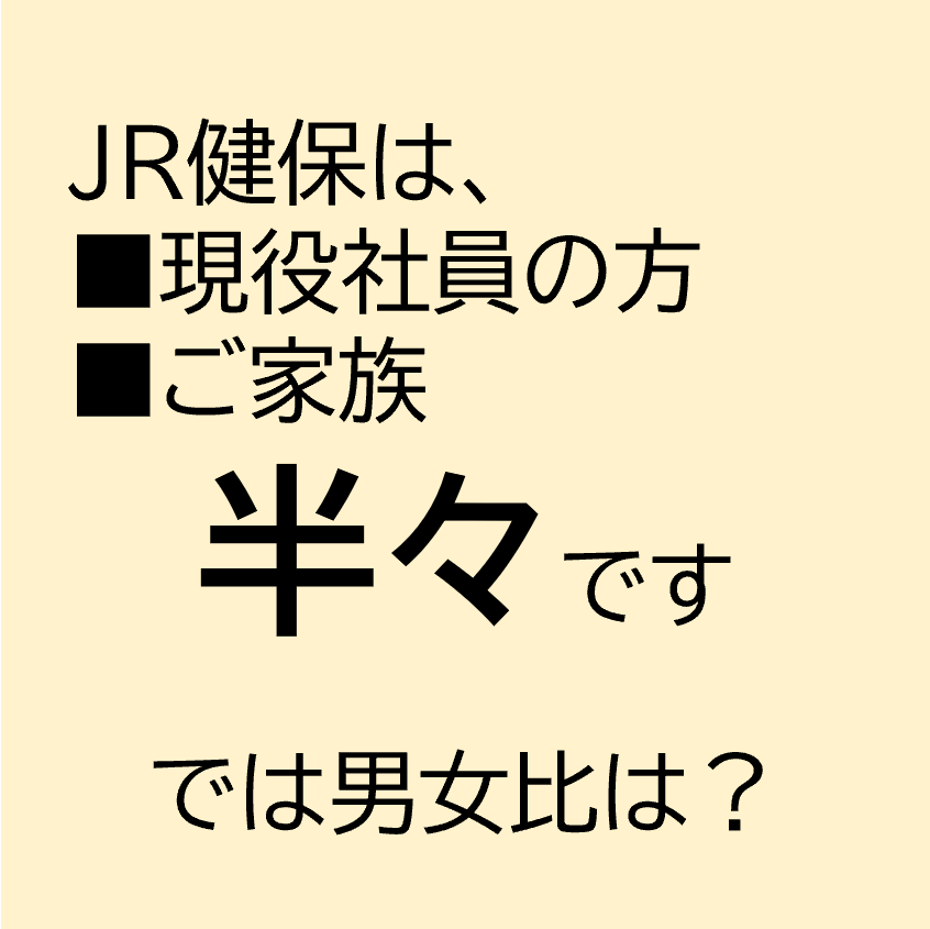 JR健保の男女比は・・・